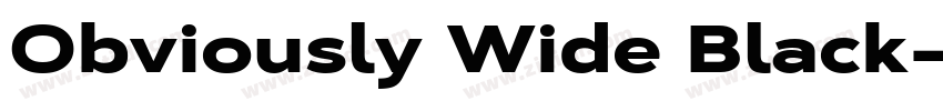 Obviously Wide Black字体转换